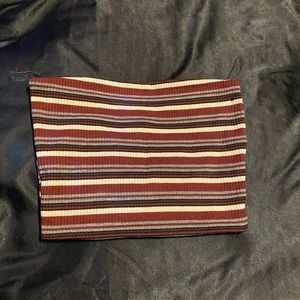 Stripped multi colored tube top